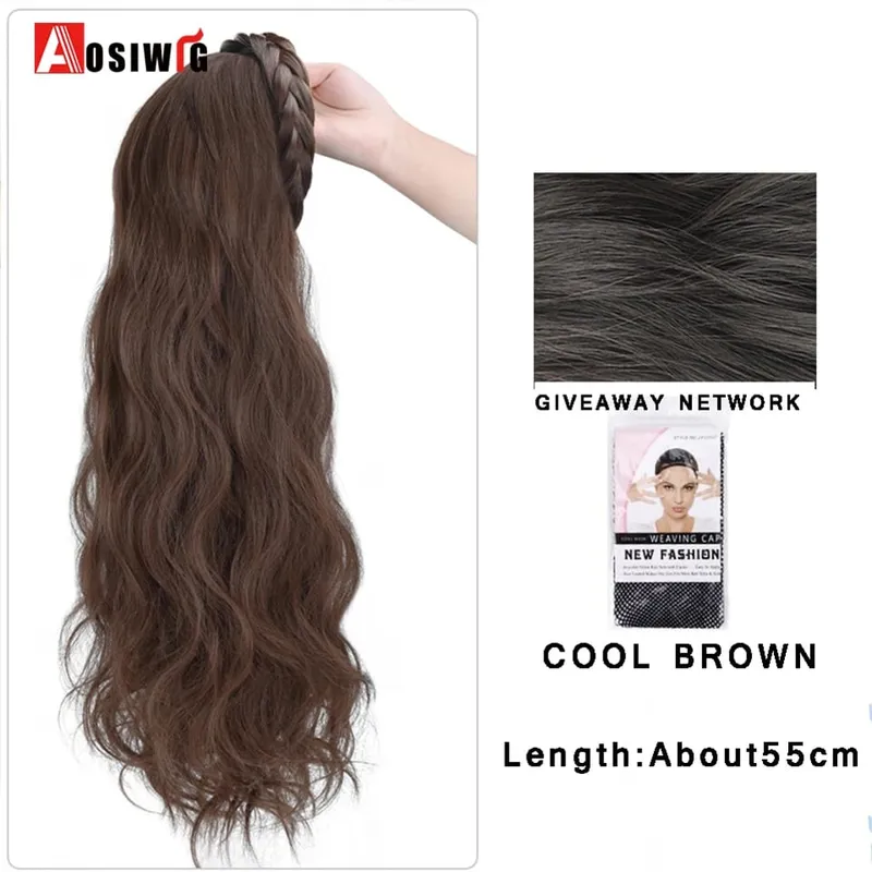 Synthetic Long Curly Half Head Style Wig Heat Resistant Hair Costume Christmas Party Cosplay Natural False Hairpieces — image 30
