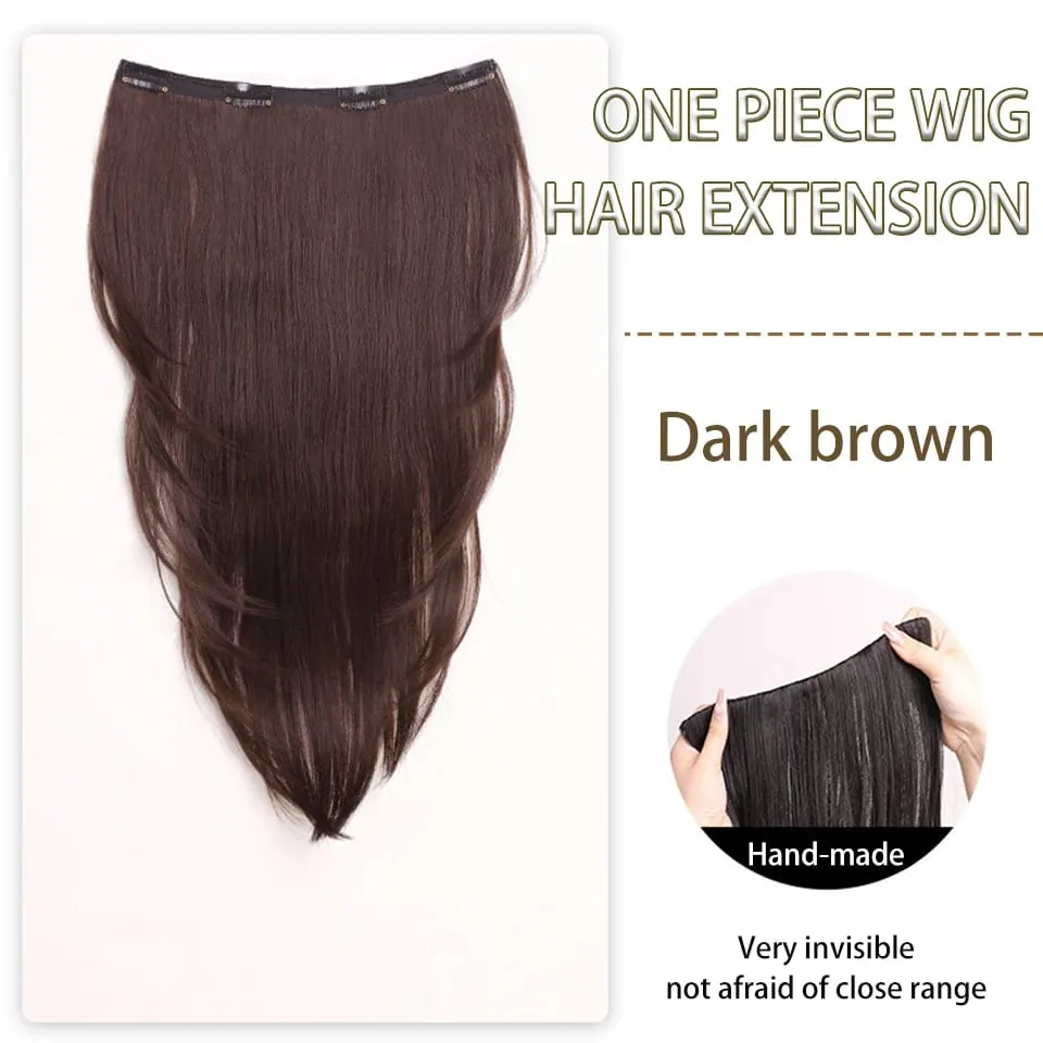Synthetic High-layer Inward Curl Wig Extensions One-Piece Ultra-thin Invisible Hair Extension For Girl Party Halloween Christmas