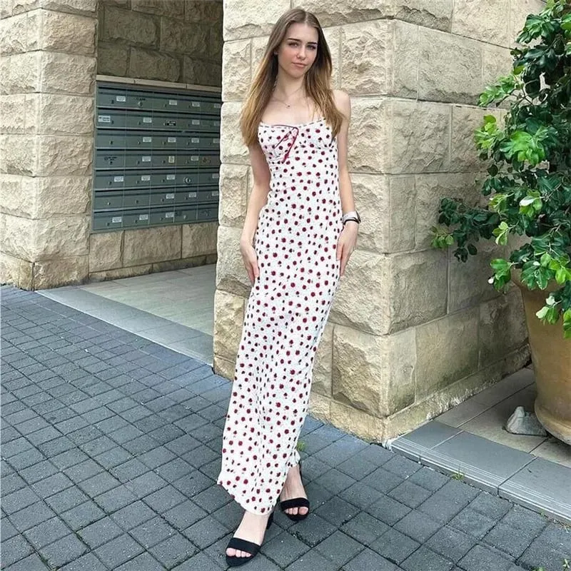 Print Trend Maxi Dresses Women Summer Hipster Suspendency Bandage Straight Bodycons Female Concise Street Vestidos — image 4