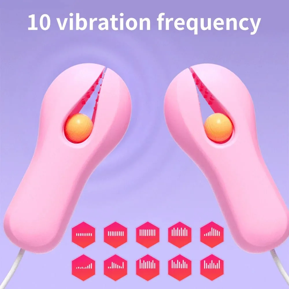 10 Modes Electric Nipple Clamp Breast Massage Vibrator Enhancer Bondage Adult Stimulator Sex Toys For Women Couples Female — image 3