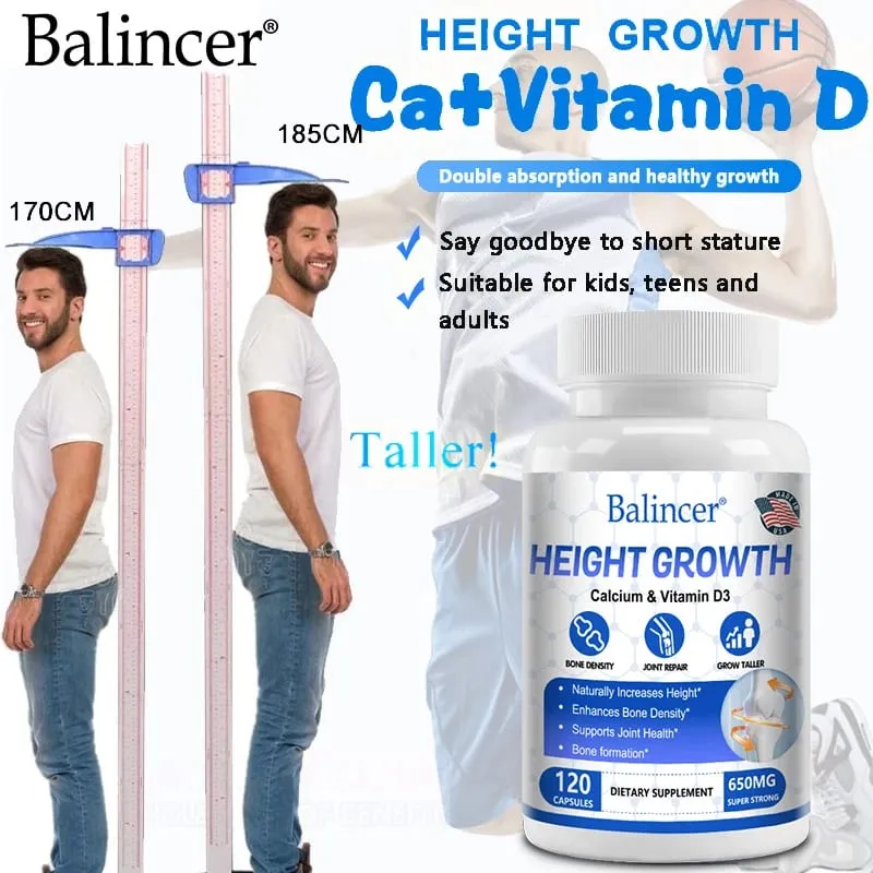 Bone Growth - Growth Supplement for Adults and Children - Grow Taller Increase Bone Density Reduce Bone Loss Osteoporosis