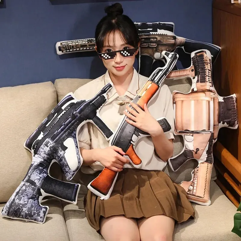 Super Cool Realistic Stuffed Printed Firearm Plush Toys Soft Funny Lifeiliek Rifle Sniper Rifle Toys Game Props For Boys — image 8