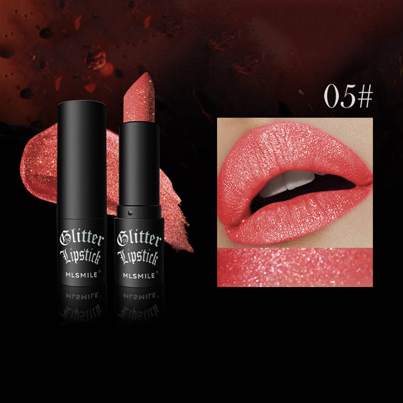 6Colors Glitter Lipstick Waterproof Long Lasting Diamond Pearlescent Metallic Lipstick Black Lipgloss Women Lips Makeup Cosmetic — image 11