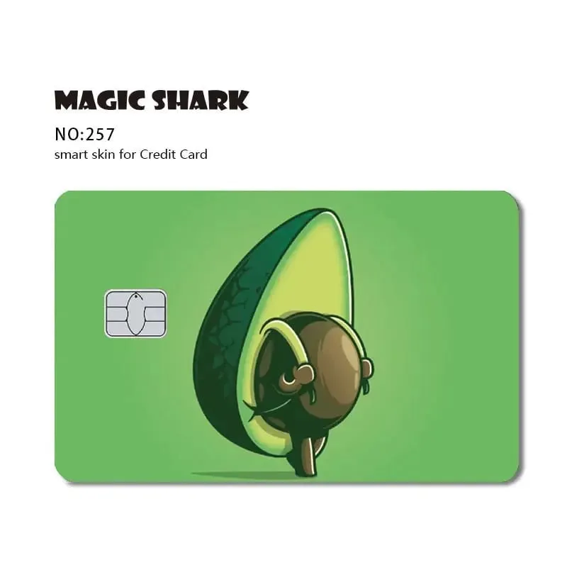 Magic Shark Dog Meme Hunter Snake Stonks 3M Matte PVC Front Sticker Film Cover Skin for Bank Debit Credit Card — image 25
