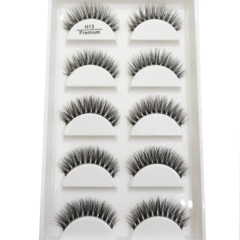 Transparent 3D Mink Eyelashes Natural Clear False Eye Lashes Soft Invisible Eyelash Wispy Makeup Faux Cils H13 X08 5 Pairs — image 10