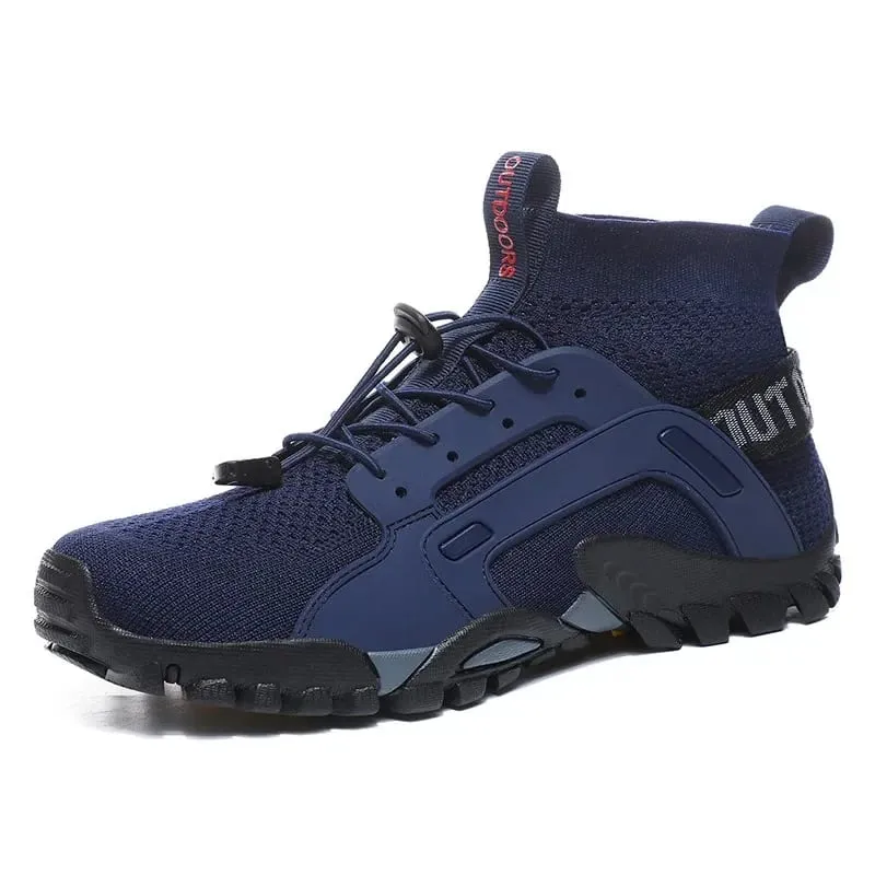 Men's Breathable Shoes Outdoor Non Slip Elastic Band Camping Shoes for Couples Athleisure Men's Shoes