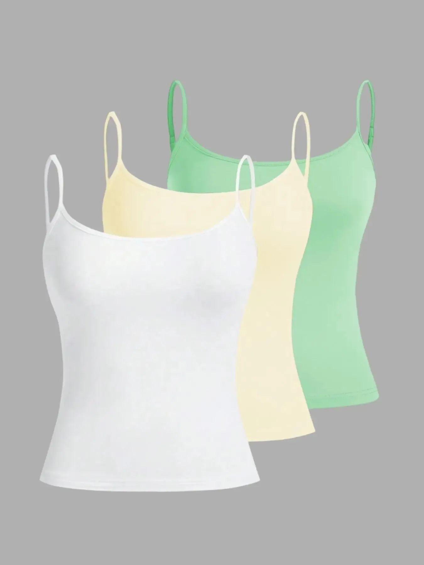 European and American Spring Summer and Autumn Solid Color Daily Casual Adjustable Suspender Vest Three-Piece Set — image 9