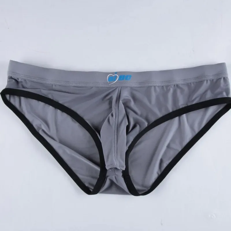 Men's Erotic Briefs Elephant Nose Open Sheath Bikini Gay Sexy Thin Ice Silk Penis Bulge Separate Elastic Quick Dry Sports Tangas — image 22