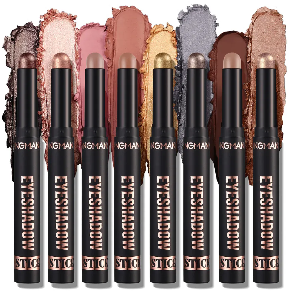 1PC Waterproof Pearlescent Eyeshadow Pencil Stick 8 Colors Lasting Glitter Shimmer Eye Shadow Highlighter Pen Eyes Makeup Tools — image 6