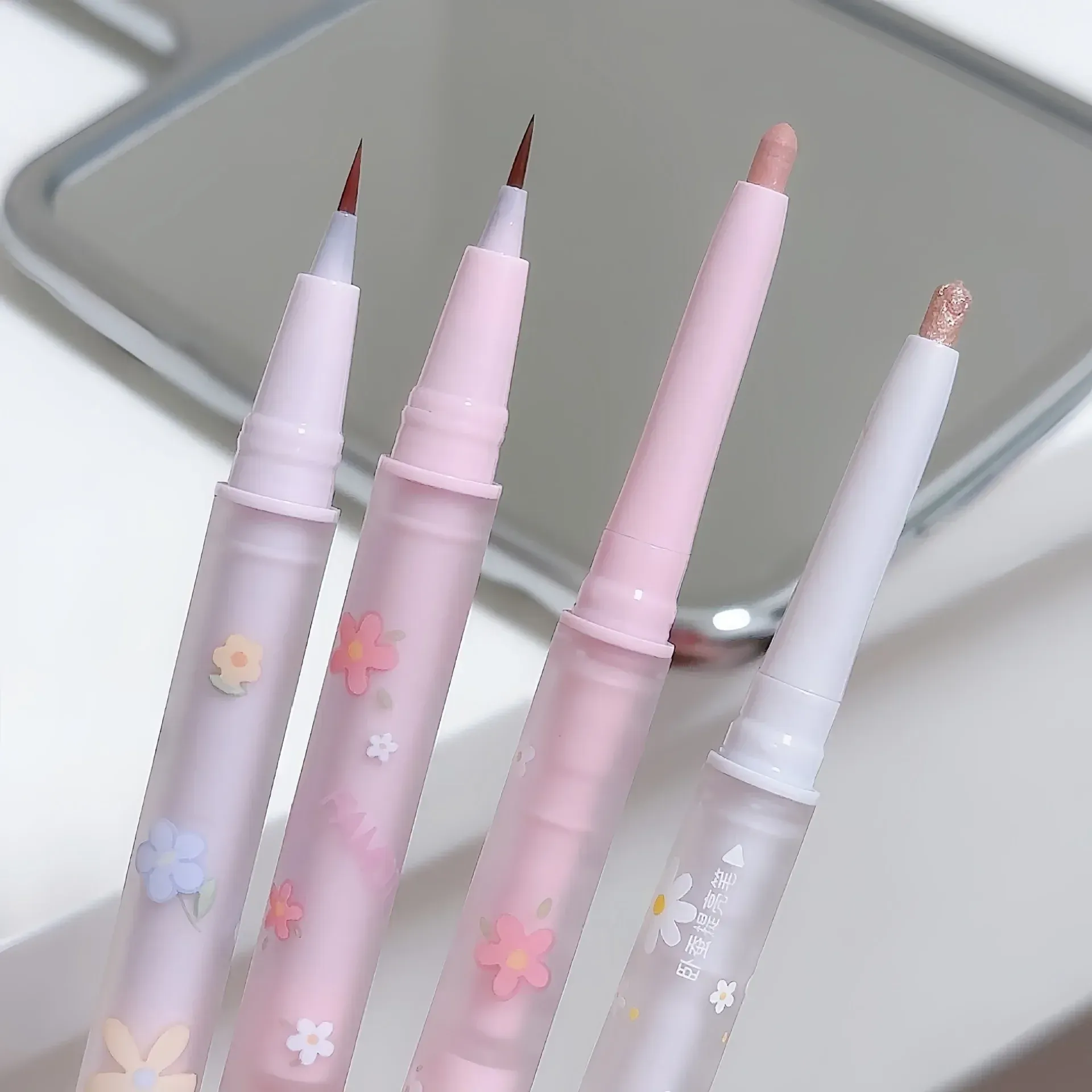 Double Head Eyeliner Liquid Down To Shadow Pencil Eye Highlighting Eyeshadow Stick Natural Big Eye Makeup Gel Pen