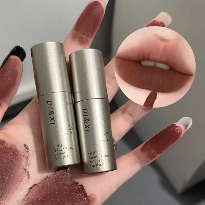 Matte Finish Lip Glaze Velvet Texture Whitening And Nourishing Lipstick For All Skin Types Available In Multi Colors — image 2