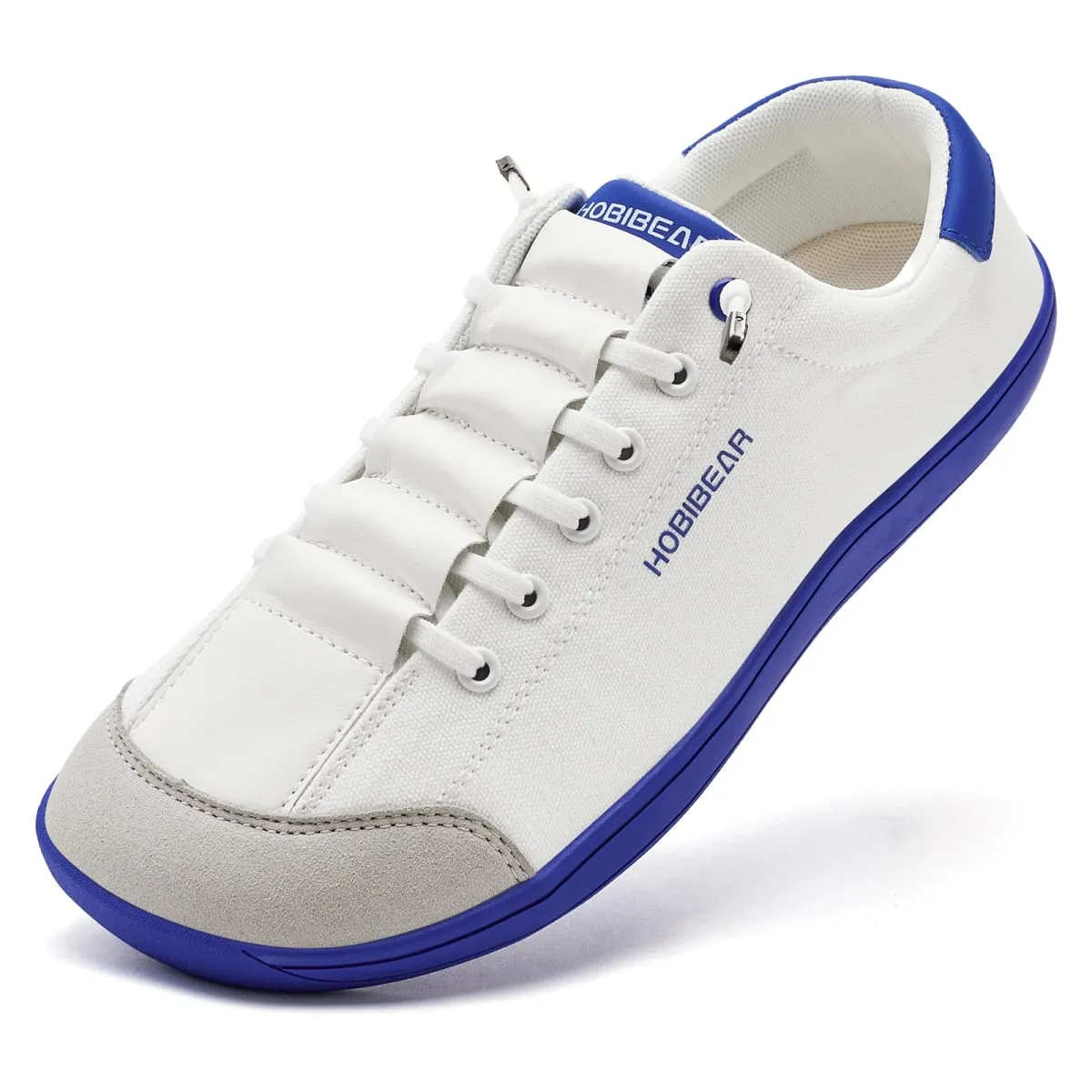 Wide Toe Barefoot Shoes for Unisex Minimalist Canvas Sneakers Lightweight Adjustable Slip On Walking Shoes