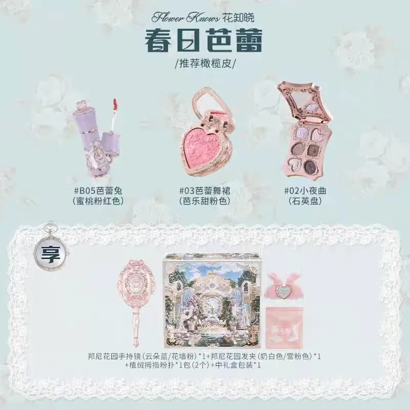 Flower Knows Bunny Garden Collection Lip Cream Blush Air Cushion CC Cream Liquid Foundation Eye Shadows Palette Makeup Set — image 6
