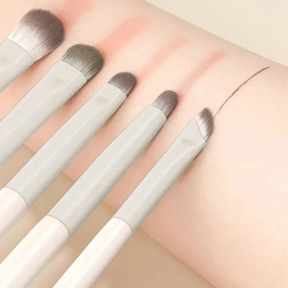 5/6/8/10Pcs Professional Eye Makeup Brushes Set Detail Eyeshadow Brush White Ultra Soft Eyeshadow Eyeliner Beauty Makeup Tools — image 3