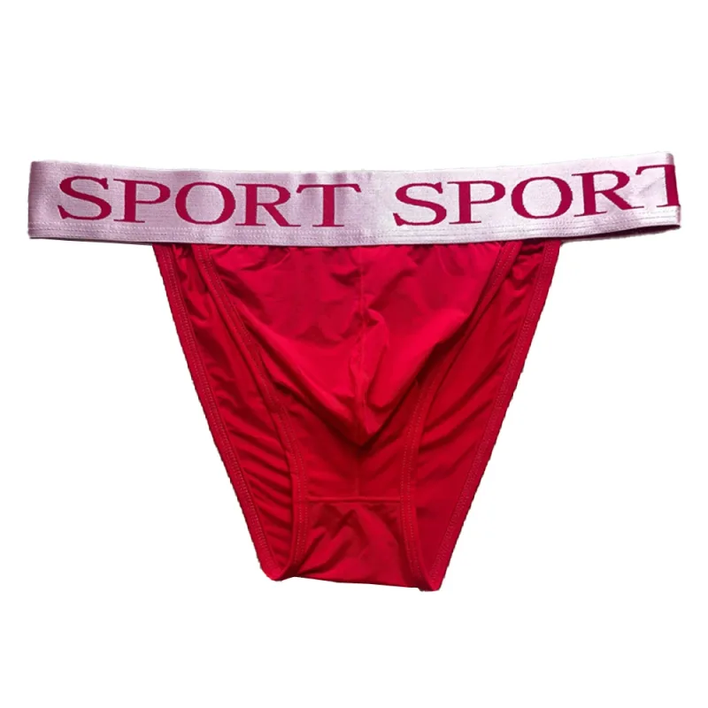 Sissy Men Ice Silk Soft Bugle Pouch Briefs Sexy Underwear Pouch Comfy Thin Breathable Low Rise Mini Briefs Lingerie — image 3