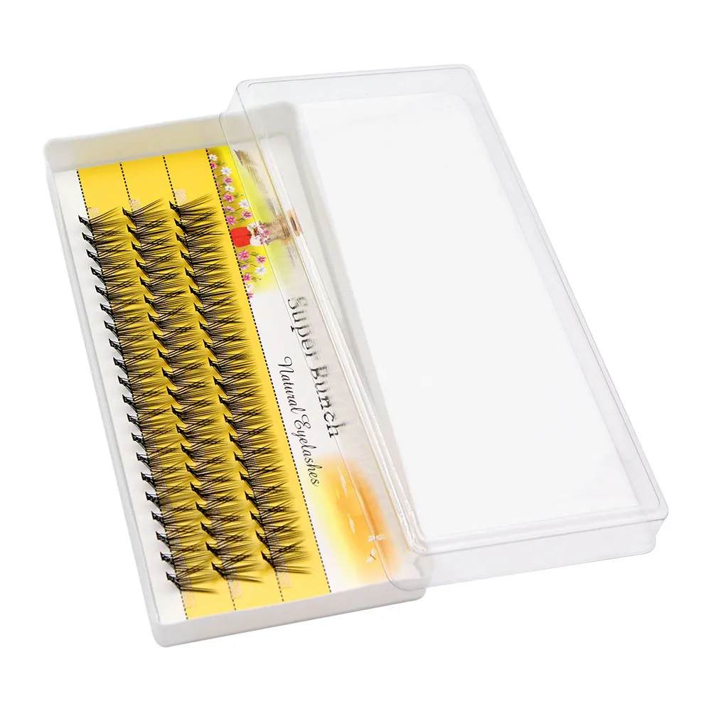 Super Bunch New L Curl Mink False Eyelash 60 Clusters Lashtray Makeup 20D Eyelashes Extensions Individual Handmade Eye Lashes