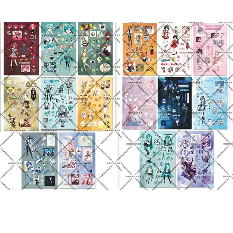 Hatsune Miku -Project DIVA- Matrica Hatsune Miku Kagamine Rin/Len Anime Perifériás folyóirat anyaga matrica 8 lapos új ajándékok — image 9