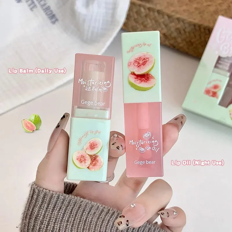 'Gege Bear' Cosmetics Gift Box (Fruity Moisturizing Lipstick and Lip Gloss Transparent Paint Cosmetics Set) — image 5