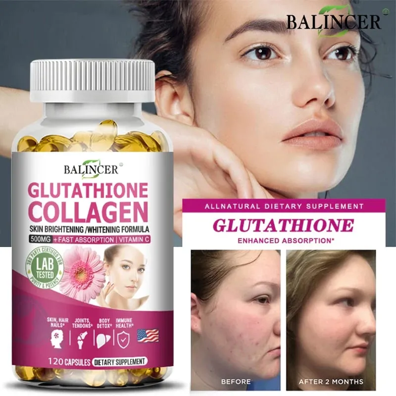 Glutathione Supplements - Collagen Booster Antioxidant Support Liver Detoxification Skin Whitening and Brightening — image 1