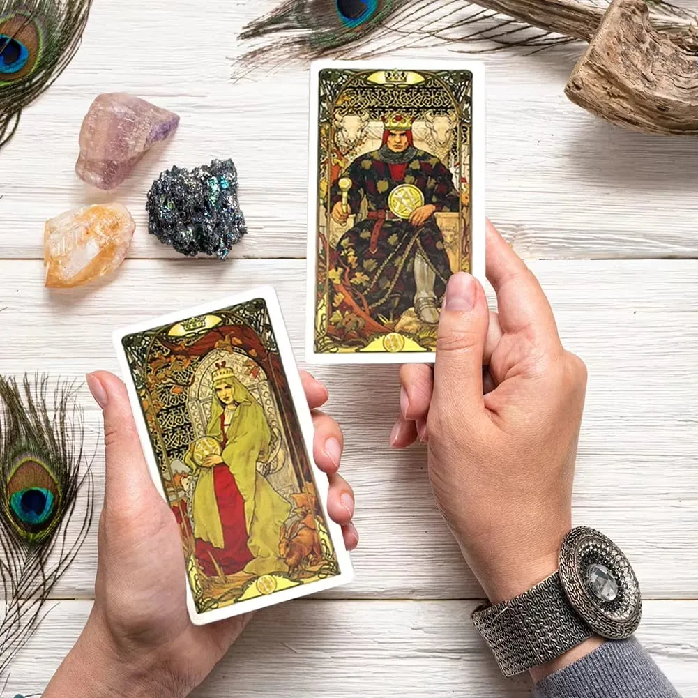 Baralho de tarô Rider Waite, venda quente de cartas de adivinhação para uso pessoal, baralho de tarô completo em inglês e espanhol, baralho para meninas, jogo de tabuleiro — image 6