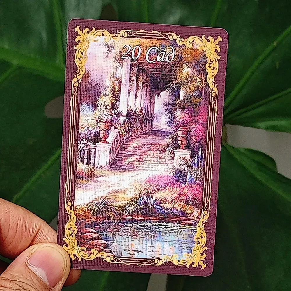 9*6cm In Russian Language Classical Realistic Lenormand Deck 40 Pcs Medieval Classics Lenormand Cards