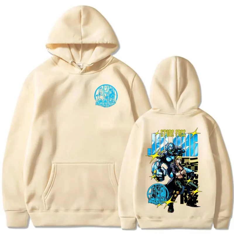 Anime Jojo Bizarre Adventure Stone Free Jolyne Cujoh Hoodies Men's Clothing Fashion Pullovers Long Sleeves Oversized Sweatshirts — image 11