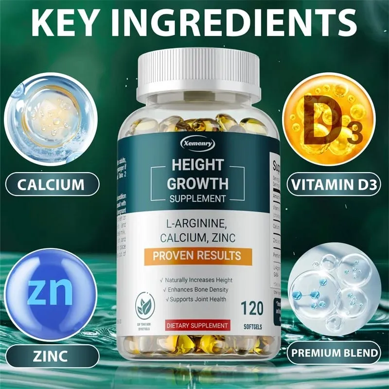 Height Growth Supplements - Bone Strengthening and Growth Promotion for Children Teens and Adults — image 3