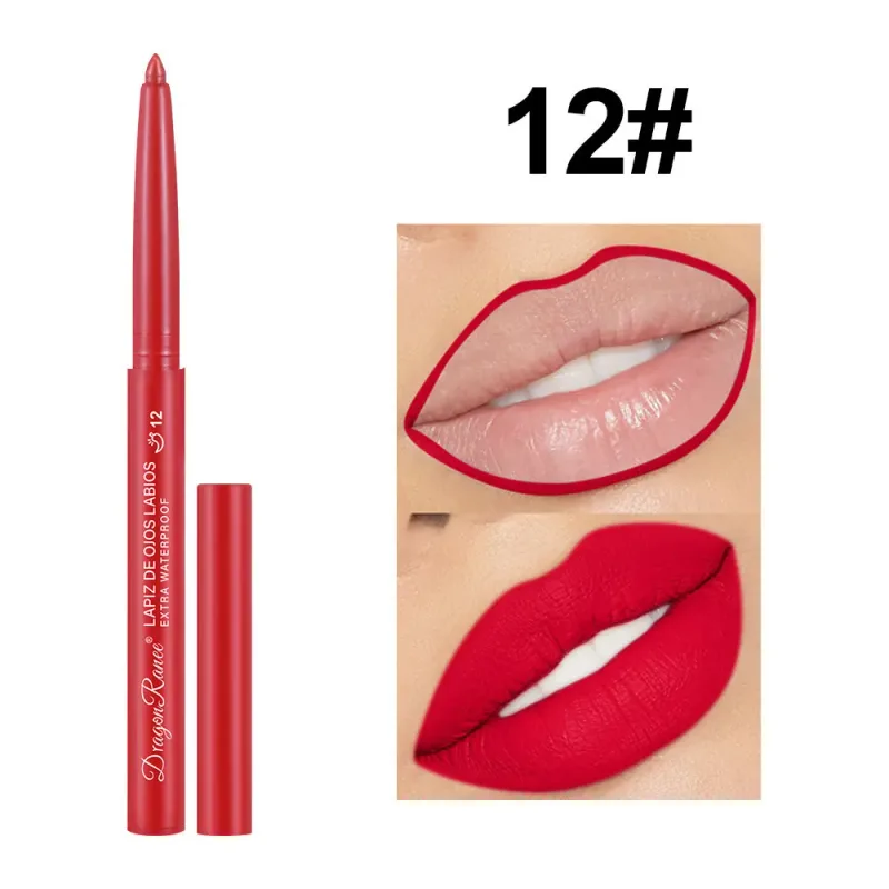 Tužka na rty Vodotěsná Tužka na rty s dlouhou výdrží Tužka na rty Matná Začátečník Automatická Tužka na rty Bean Hydratační nepřilnavé cup Lips — image 15