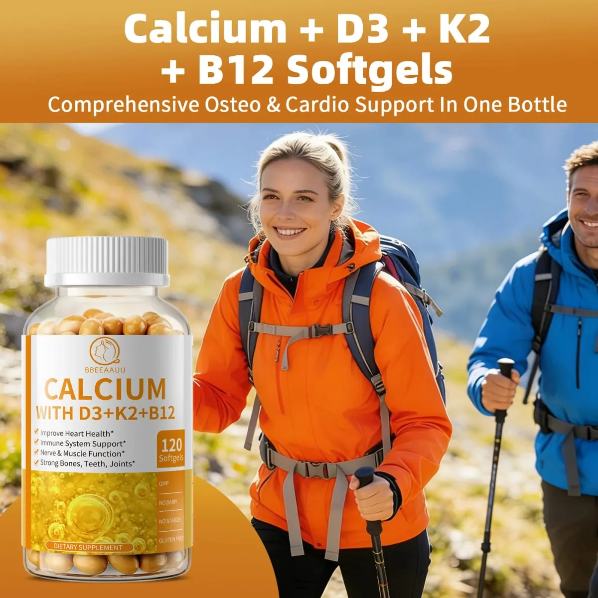 Vitamin D Calcium Capsules Helps Calcium Absorption Strengthen Bone and Tooth Improve Osteoporosis Adult Health Food — image 4