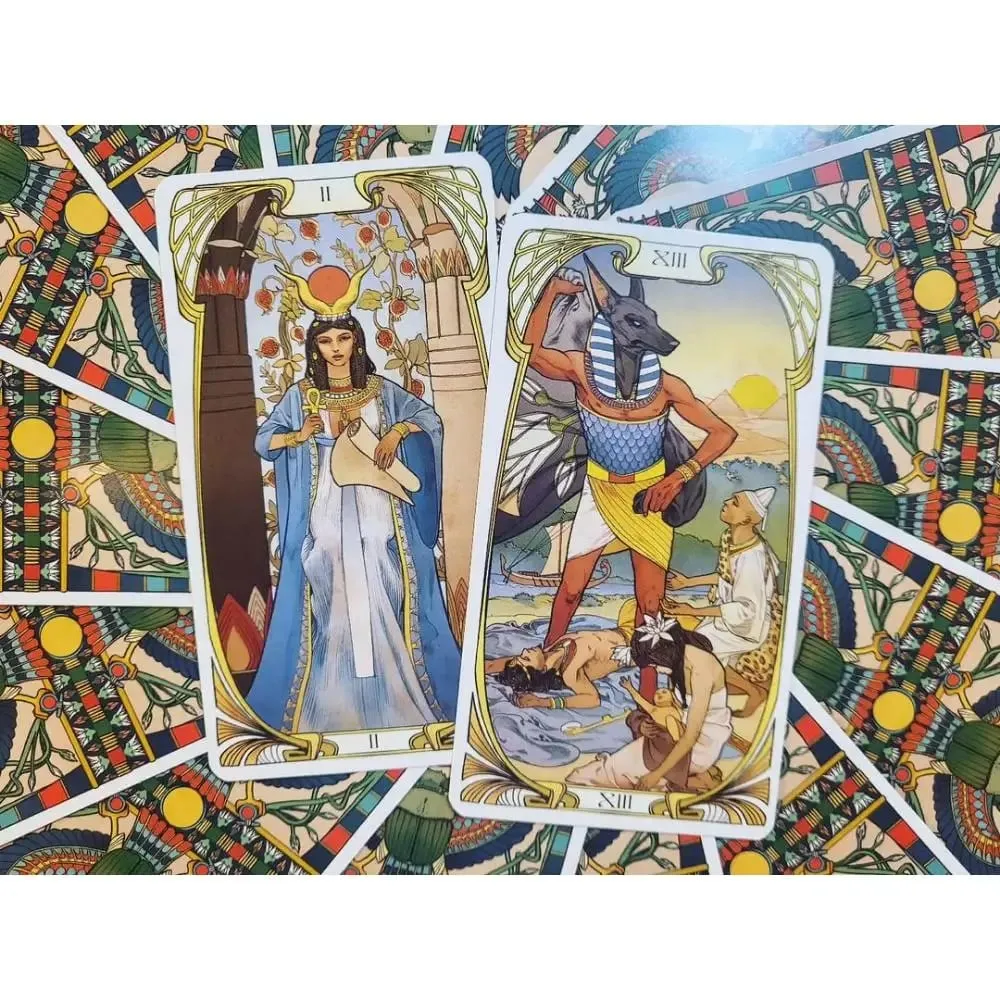 10.3*6cm Egyptian Art Nouveau Tarot 78 Pcs Cards — image 4