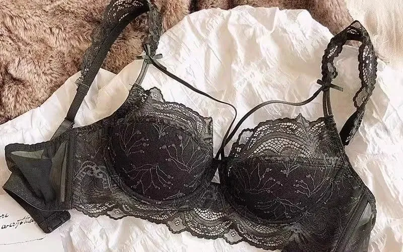 Adjustable Lace Bralette for Small Chest Bra Set Removable Straps & Thin Padding Soft Wire Comfort Muslim Girls Underwear — image 10