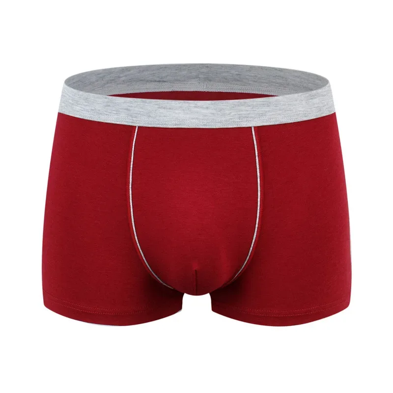 Large Size Seamless Underwear Men Solid Cotton Boxer Shorts Men's Panties Breathable Boxers Mens Pack Underpants Man
