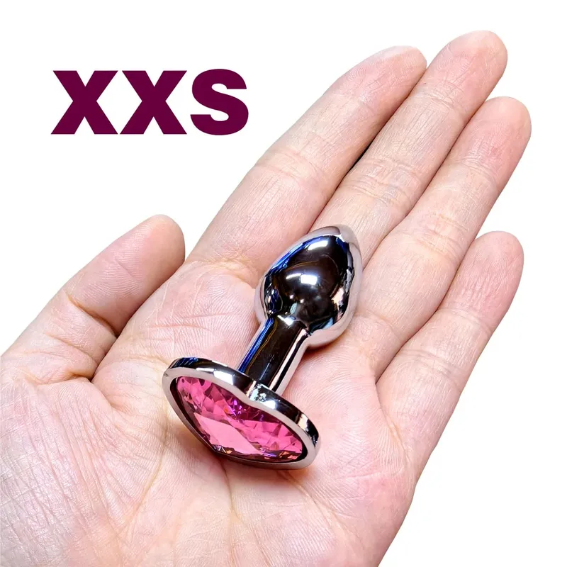 Heart Base Mini Smooth Metal Anal Plug Beginner Butt Plug Masturbation Stimulator Tool Sex Massager Adult Sex Toys For Man Women — image 8