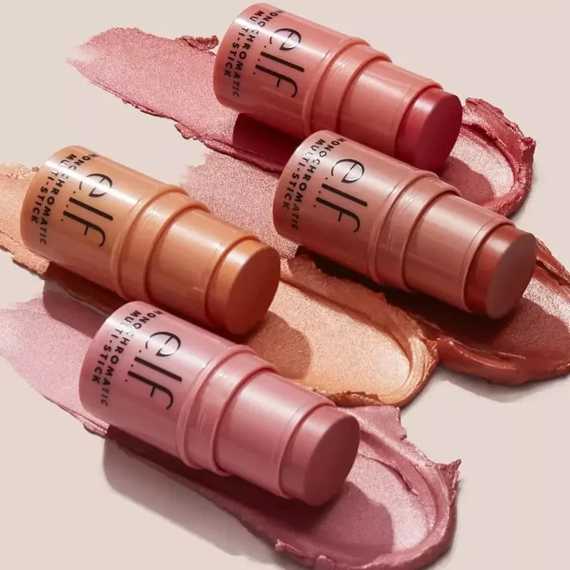Elf 3-in-1 Multi-Use Stick Blush Stick Eyeshadow Cream Lip Balm Lipstick Lip Cheek Makeup Stick Dupe Liquid Foundation Makeup — image 3
