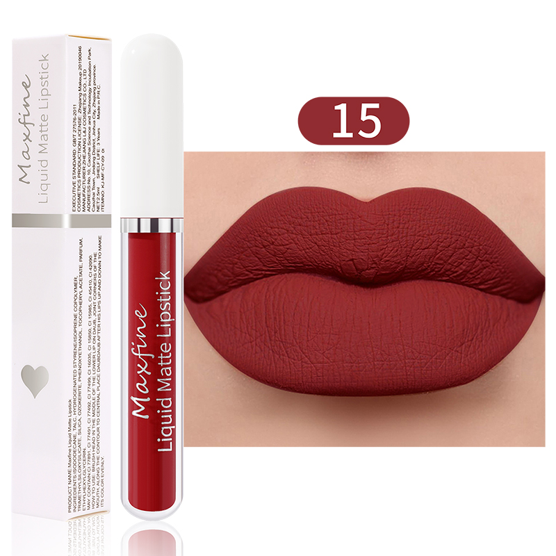 Matte liquid lipstick Waterproof sexy velvet lip glaze Long lasting moisturizing lipstick — image 12
