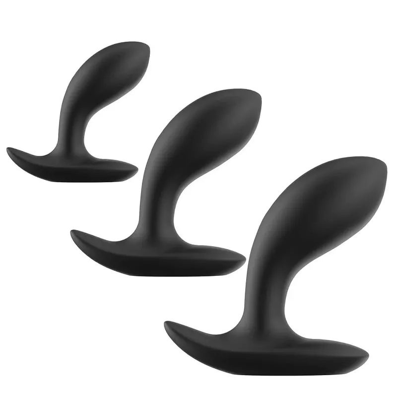 Silicone Anal Beads Butt Plug Training Set Huge Flared Base Wearable Hollow Anal Plug Prostate Massage G spot sex Toy Man Women — image 1