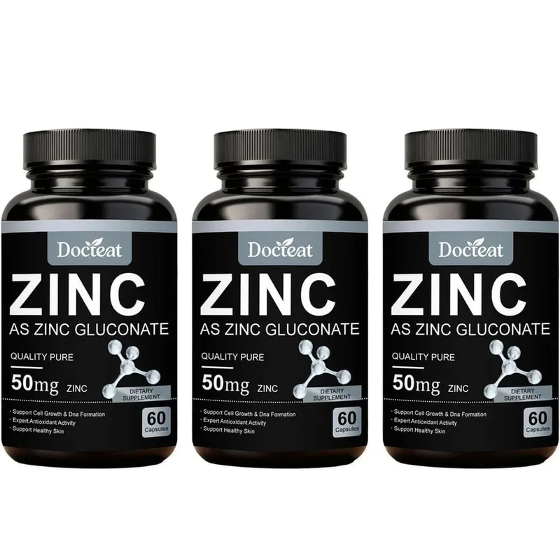 Docteat Zinc As Zinc Gluconate Capsules 50 Mg Zink Setiap Hidangan Sokongan Imun Aktiviti Antioksidan Kulit Sihat 60 Kapsul