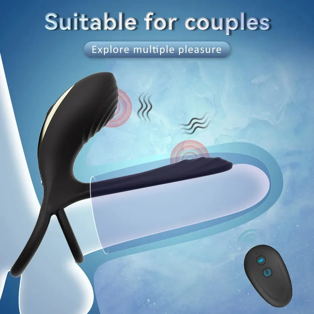 Vibrating Penis Ring Delayed Ejaculation Penis Massager Cock Ring Vibrator Adults Sex Toys for Couple Penis Enlargement Erection — image 4