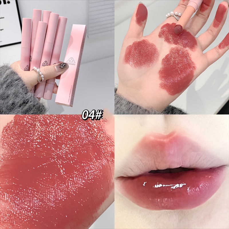 Hydrating Lipstick with Mirror Shine - Waterproof Long-Lasting Lip Tint in Rosy Hues for All Skin Types