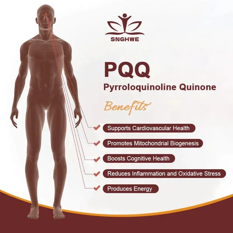 PQQ 20 Mg Capsules|for Vascular Heart & Joint Function|May Help With Decreased Sleep&Cognitive Function Brain Supplements