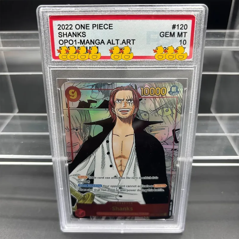 DIY OPCG Rating Card Collection Card 2023 ONE MONKEY D. LUFFY OPO5-MANGA ALT.ART Copy 10Points Rating Card Anime Game Gift
