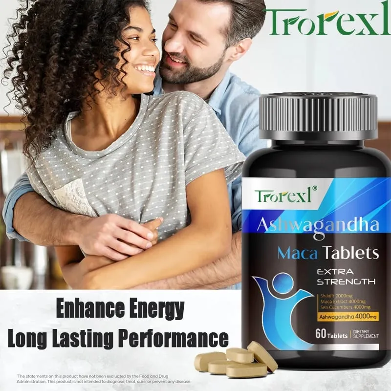 Ashwagandha Maca Tablets Male Enhancing Supplement Improved Energy & Endurance Promotes Size Support Highest Potency — image 2