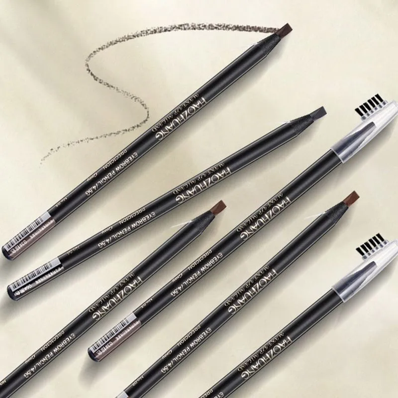 Hard Microblading Eyebrow Pen Natural Wild Brows Eye Brow Definer Enhancers Pencil Waterproof Long Lasting — image 7