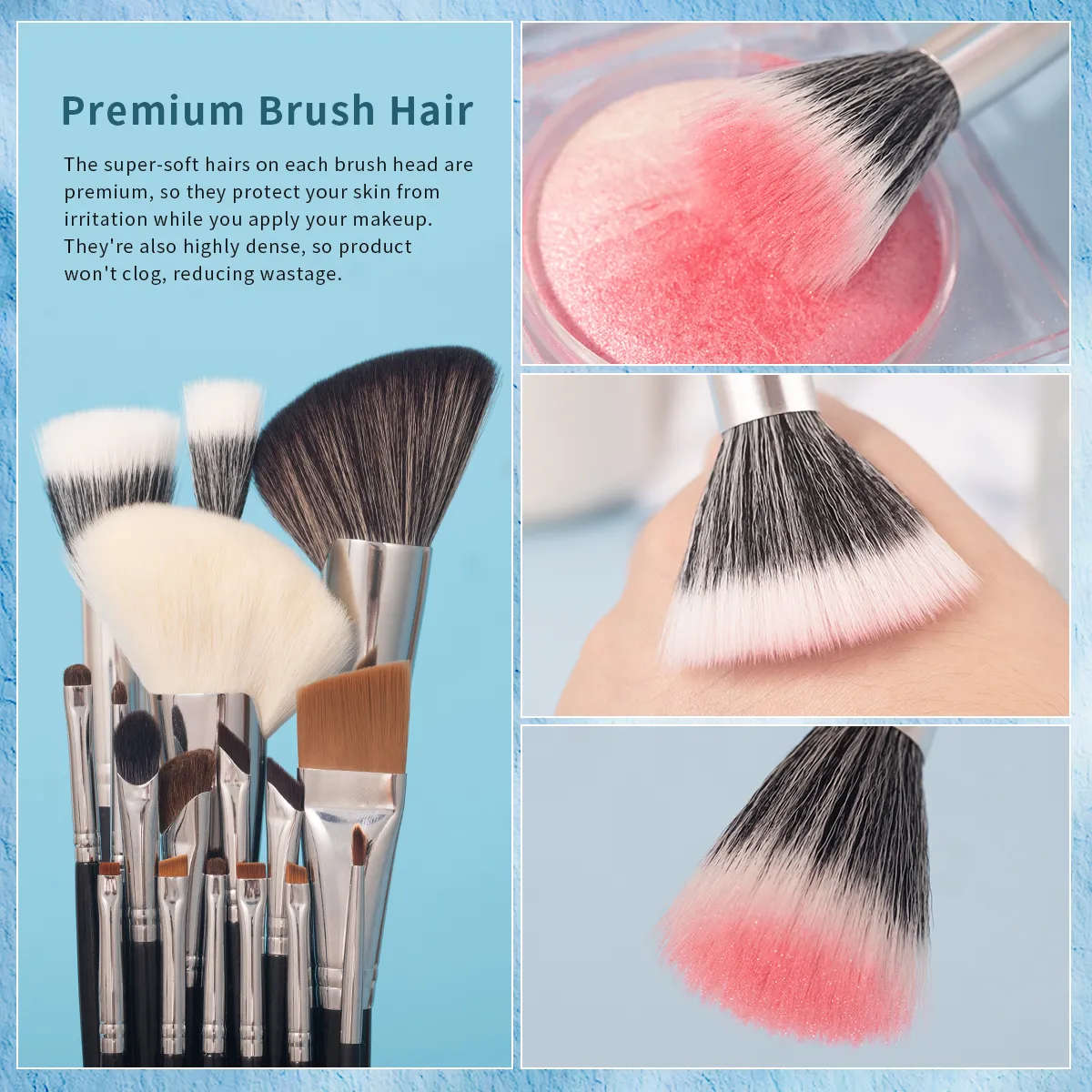 OVW NEW Makeup Brushes Black Handle Soft Fluffy Eyeshadow Foundation Concealer Blending Blush Brush Cosmetics Beauty Tool — image 2