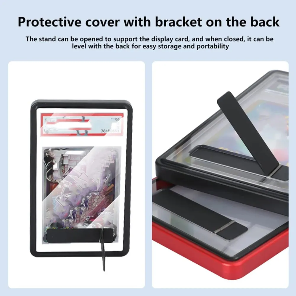 Aluminum Alloy Multicolor Trading Card Protect Case with Stand For PSA BGS Graded Card Support Horizontal and Vertical — image 3