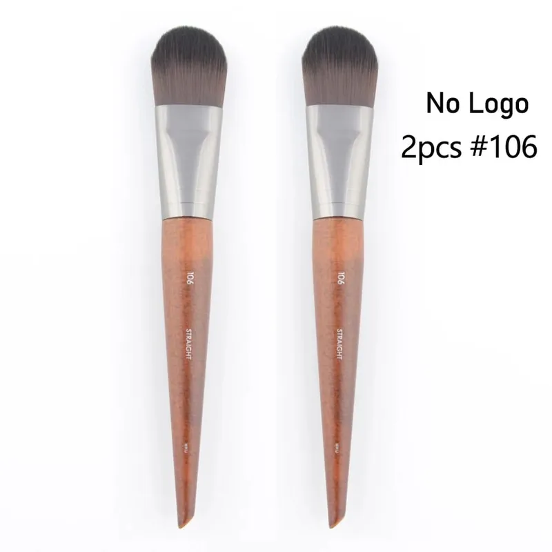 1 piece #108 Foundation Makeup brush Flat Liquid BB cream Natural wood straight Professional Face Mask Make up brushes Synthetic — image 11