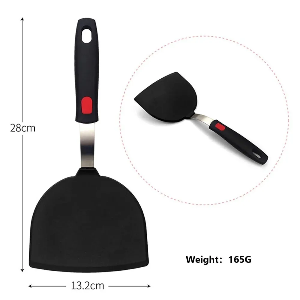 Silicone Spatula for Non Stick Pots High-temperature Resistant High Quality Stir Spring Steel Fry Spatula Tools Kitchen Utensils