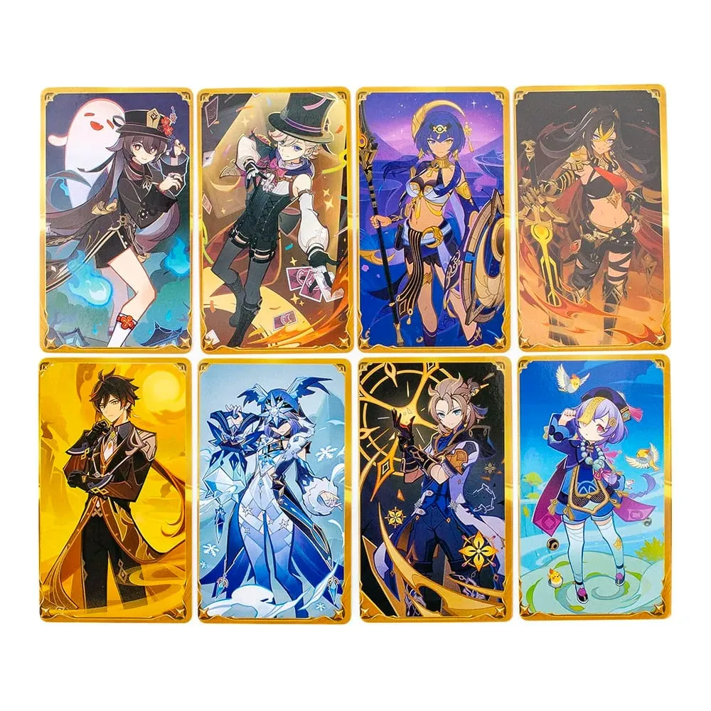 65PCS Genius Invokation TCG Set Cards Cartoon Diluc Klee Ganyu Collei Keqing Mona Noelle Character Cards Seven Summoned Saints — image 5