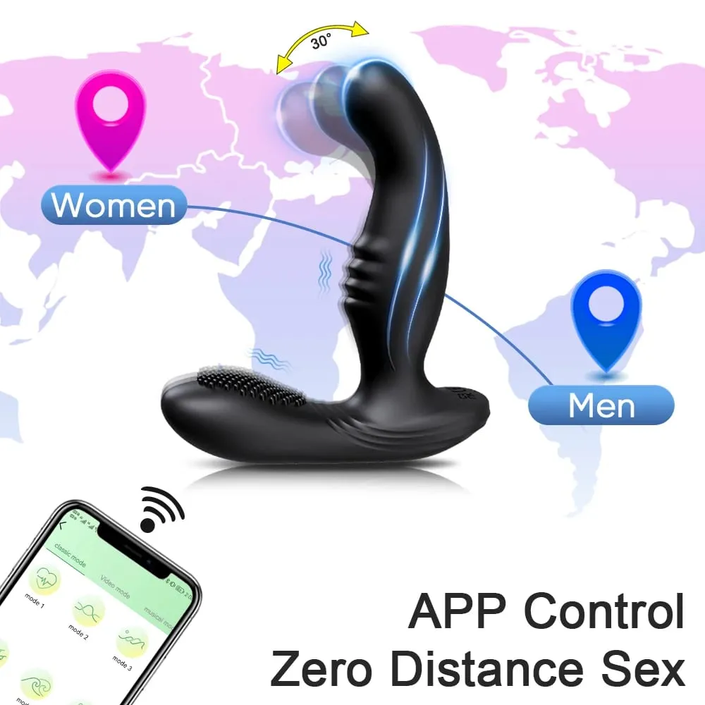 APP Control Male Wiggle Prostate Massager Anal Vibrator for Men Gay Swing Butt Plug Perineum Stimulator Sex Toy for Men — image 2
