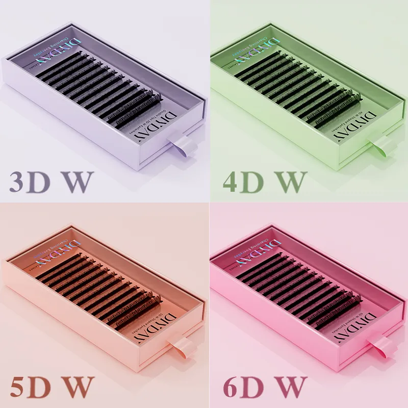 W Shape Eyelashes Extensions W Shaped Bloom 3d 4d 5d 6d 7d 8d Eye Lashes Natural Soft Premade Fan Lash Extensions — image 1